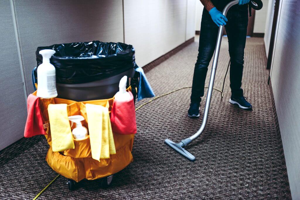Commercial hallway cleaning
