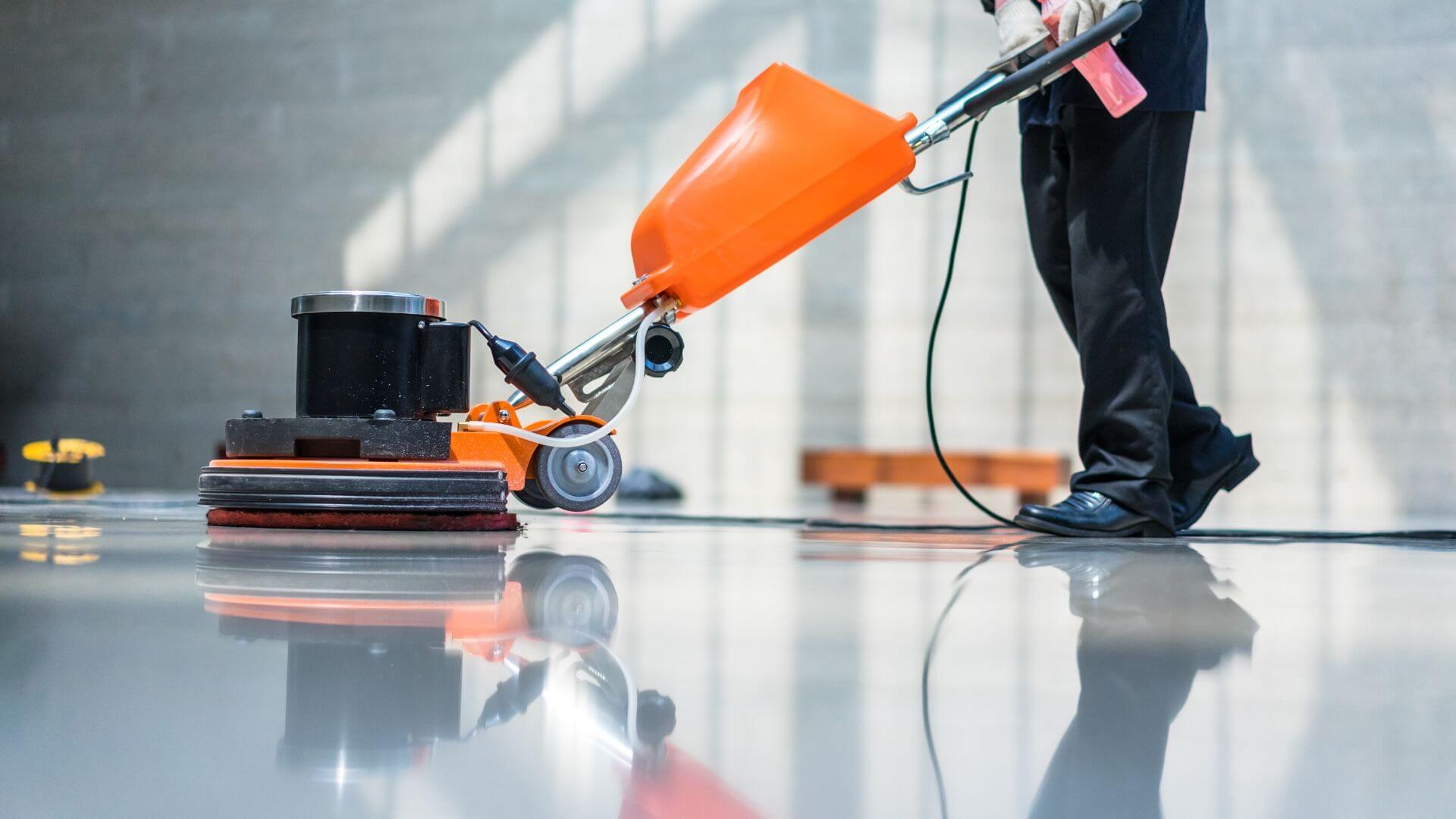 Commercial floor cleaning results
