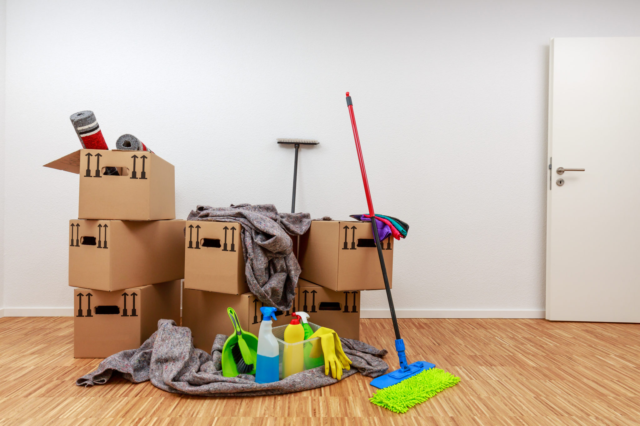 Professional cleaning in progress