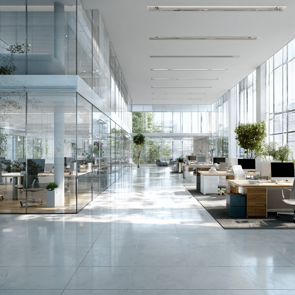 Modern clean commercial interior